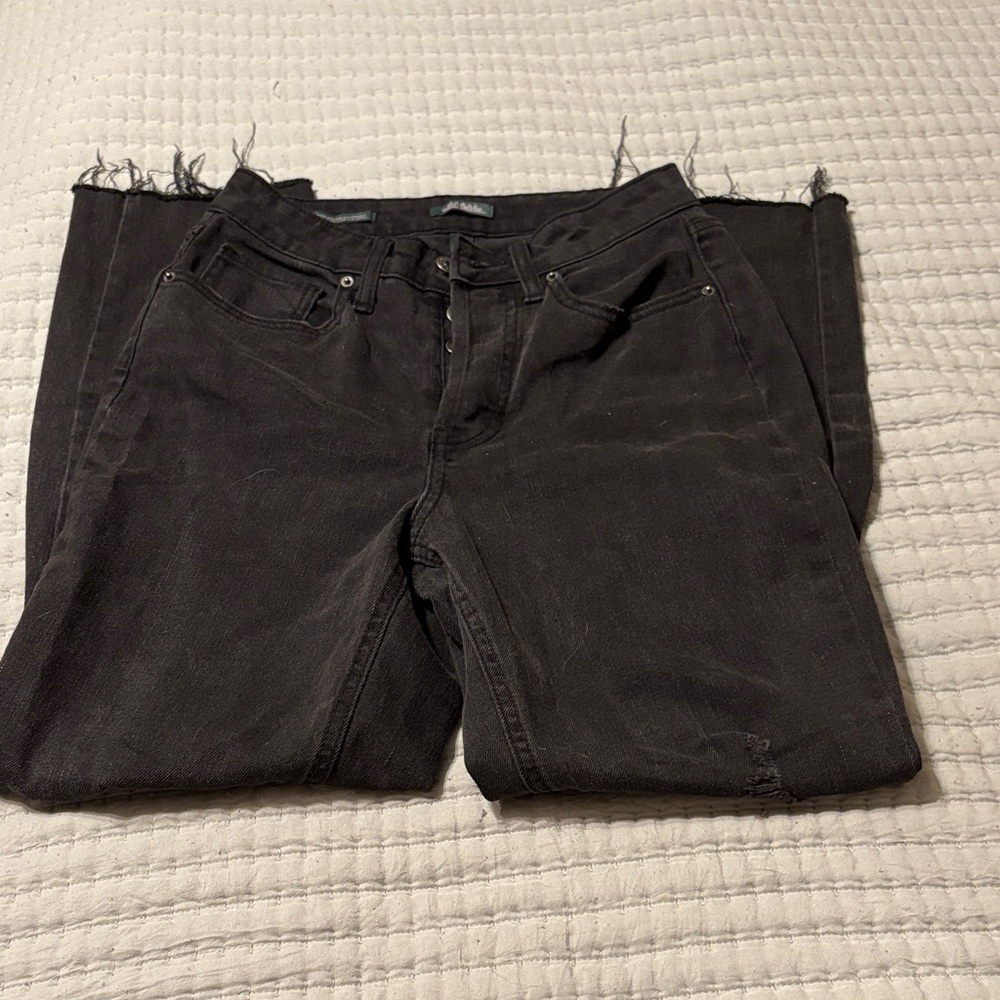 Wild Fable Black Frayed Hem Flare Jeans